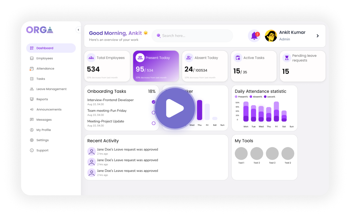 Orga — Manage Team, Tasks & Projects in One Place